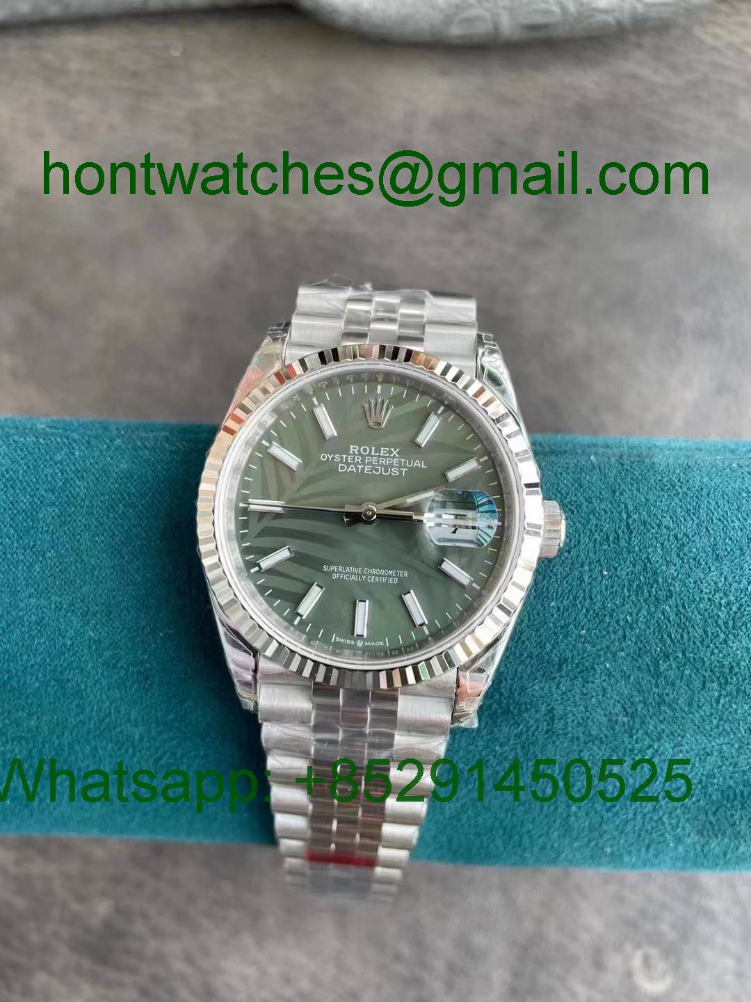 Replica Rolex Datejust 126234 36mm Green Motif Dial VSF 1:1 Best - Hontwatch Wholesale
