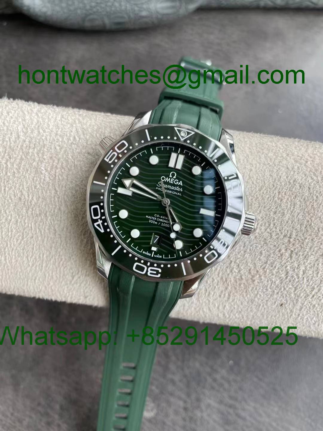 Replica OMEGA Seamaster Diver 300M VSF 1:1 Best Green Dial Rubber V2 Hontwatch Wholesale
