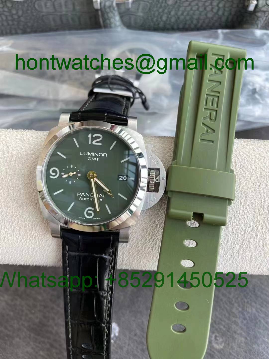 Replica Panerai Panerai PAM1056 GMT GREEN VSF 1:1 Super Clone Hontwatch Wholesale