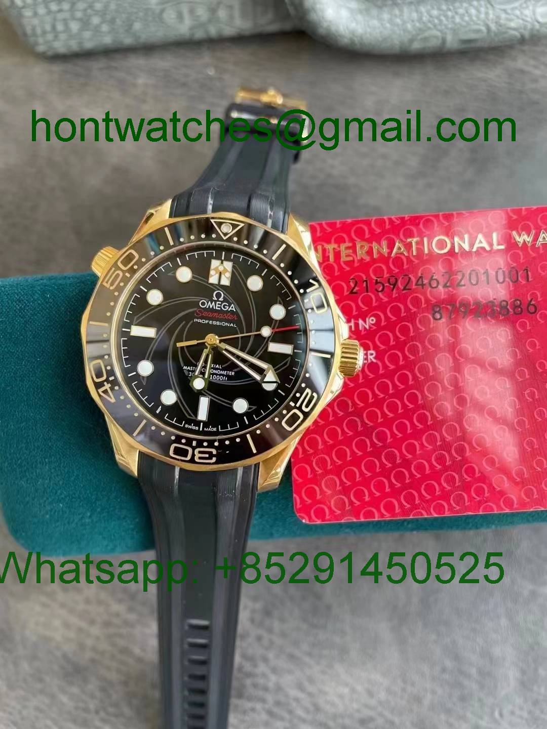 Replica OMEGA Seamaster Yellow Gold 007 James Bond VSF 1:1 Best Hontwatch Replica Watch Wholesale