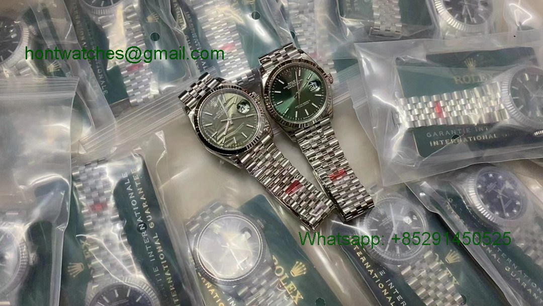 Rolex Datejust 126234 36mm Green VSF 1:1 Best Hontwatch Replica Watches Wholesale